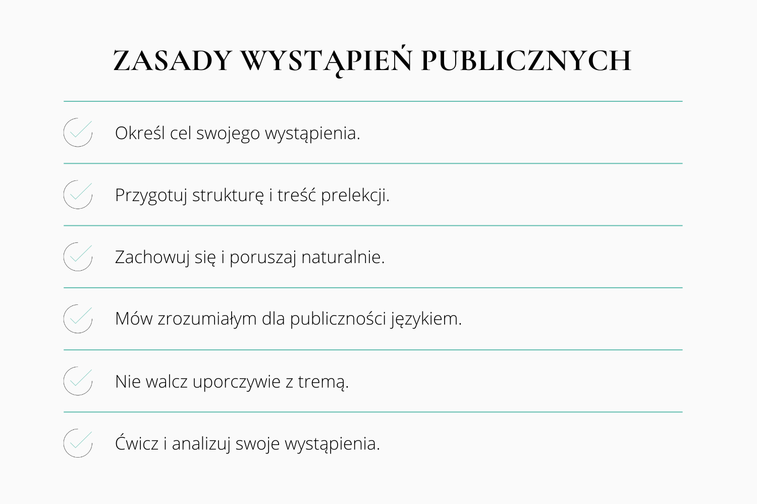 zasady wystąpień publicznych