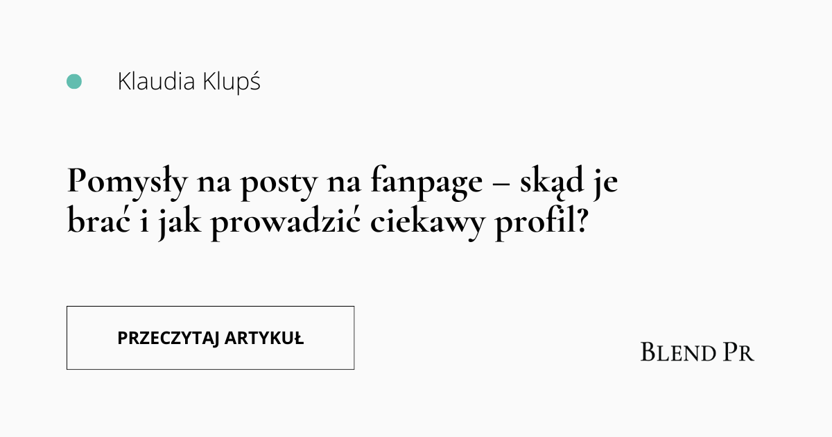 pomysły na posty na fanpage