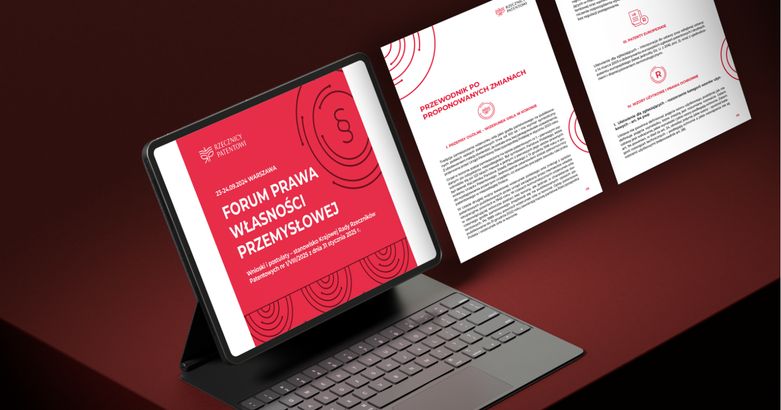 wizualizacja dokumentu podsumowującego wydarzenie Polskiej Izby Rzeczników Patentowych