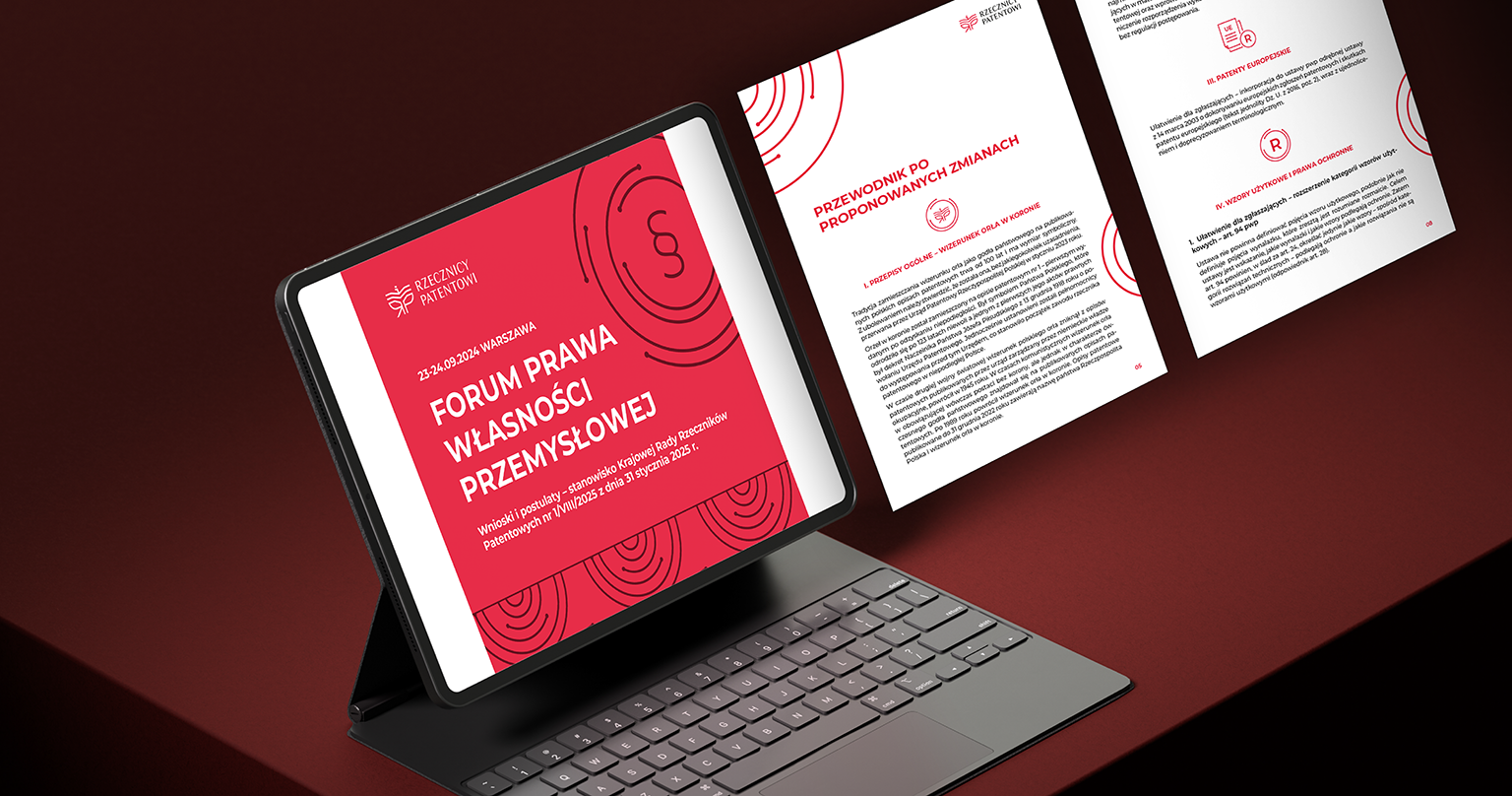 wizualizacja dokumentu podsumowującego wydarzenie Polskiej Izby Rzeczników Patentowych