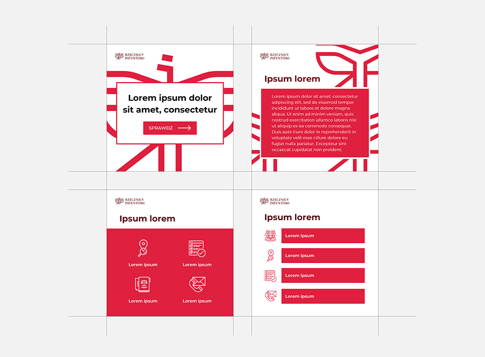 wizualizacja karuzeli do social mediów Polskiej Izby Rzeczników Patentowych