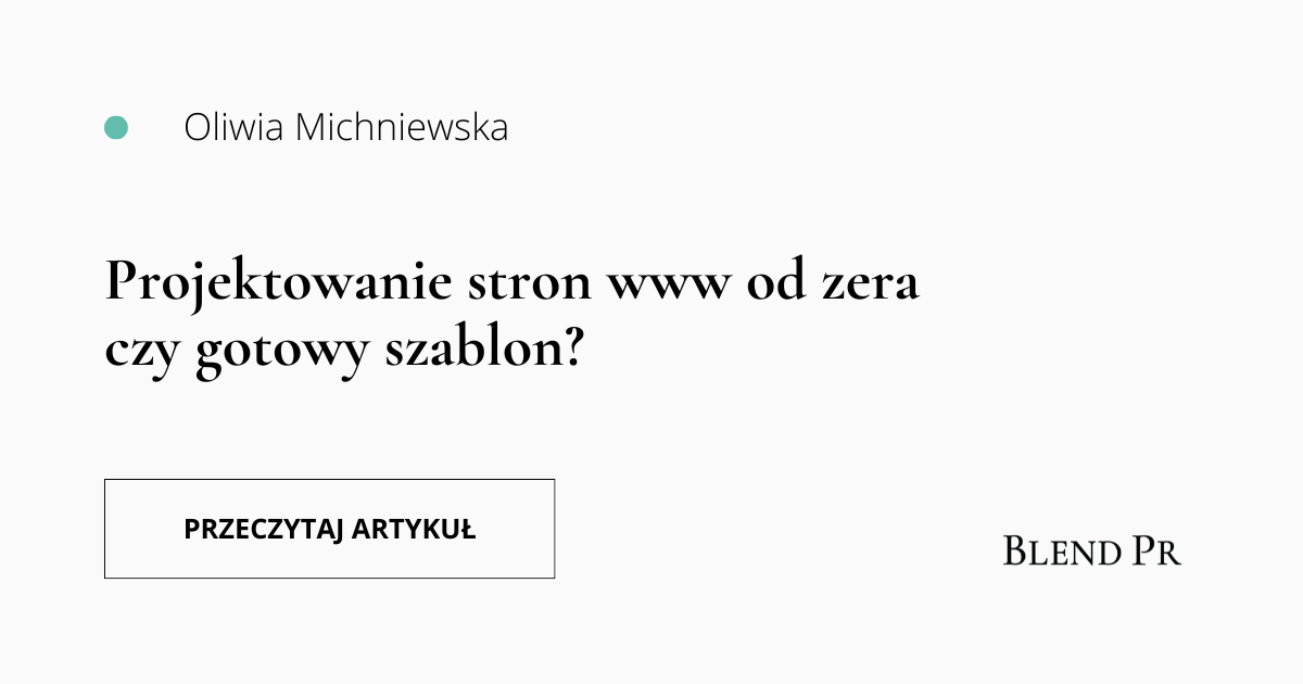 Autorka i tytuł tekstu na słowo kluczowe projektowanie stron www